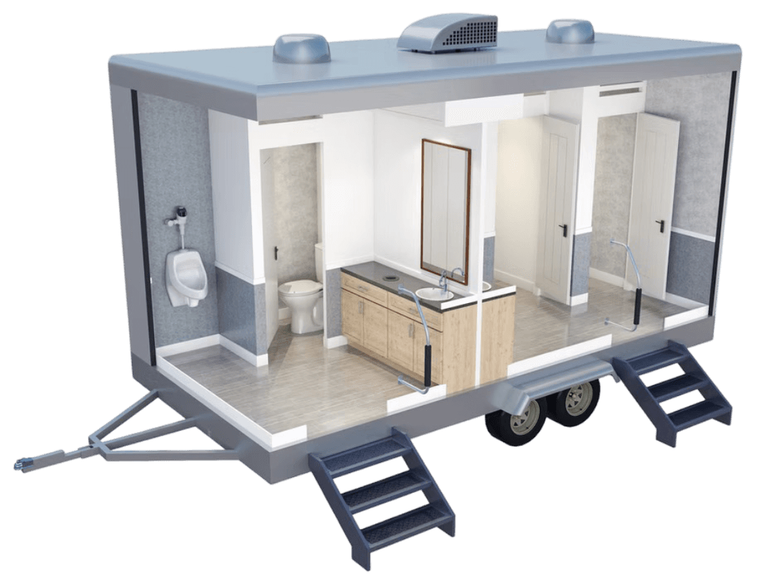 Luxury portable restroom trailer